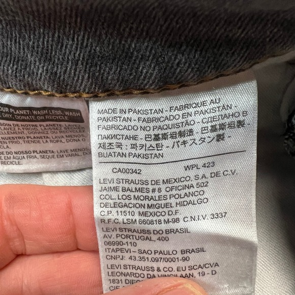 Levi's 569 Loose Straight Y2K‎ Baggie Jeans Gray Wash Denim Pants Men's W38 L34 - Picture 4 of 10